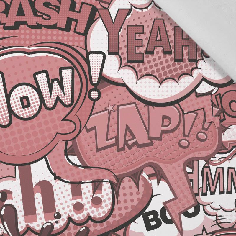 KOMIKS (červený) - tkanina bawełniana