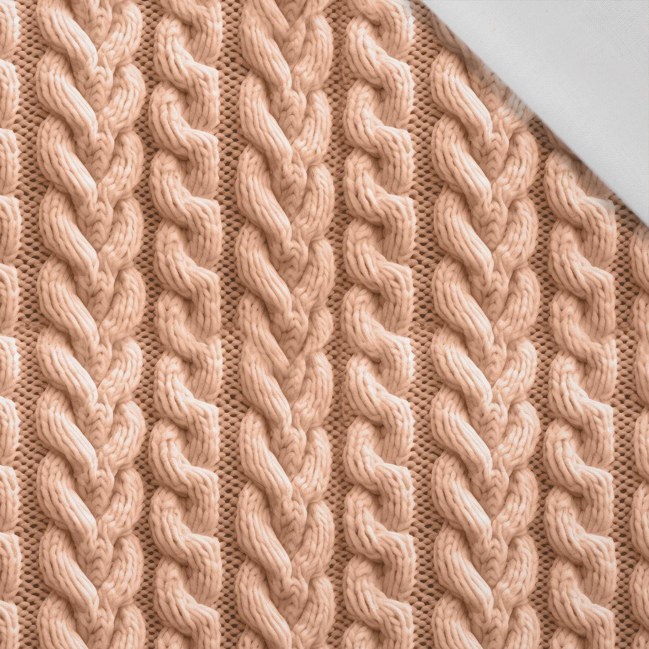 IMITATION SWEATER VZ. 4 / peach fuzz - tkanina bawełniana