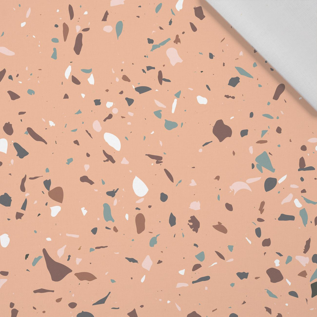 TERRAZZO VZ. 6 / peach fuzz - tkanina bawełniana