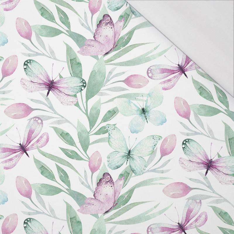 MOTÝLI MIX VZ.1 (AKVARELOVÍ MOTÝLI) - organický úplet single jersey s elastanem 