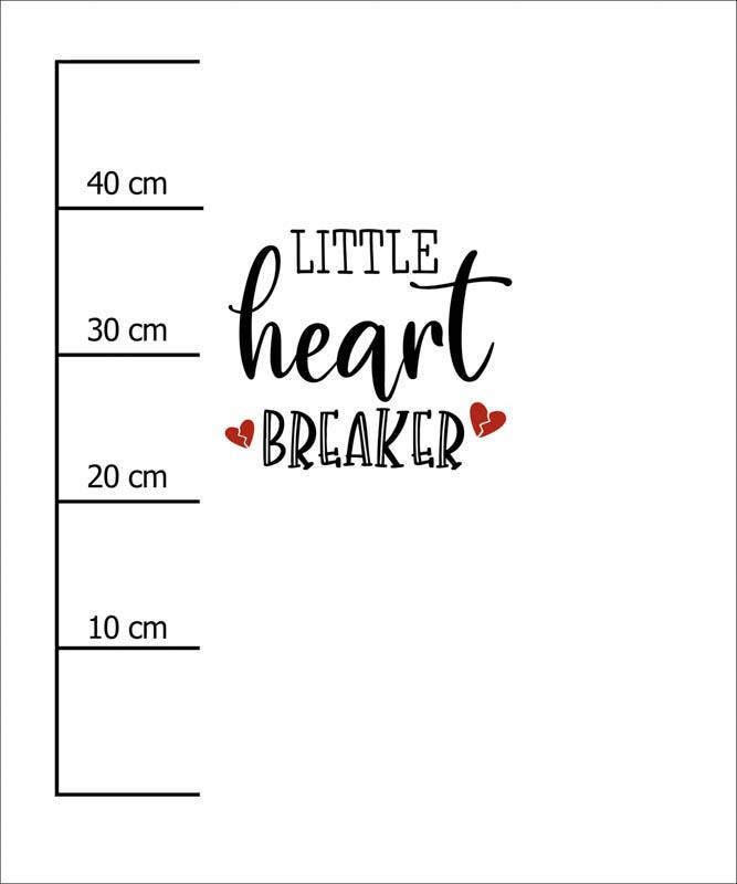 LITTLE HEART BREAKER (BE MY VALENTINE) / M-01 melír světlošedivý - panel teplákovina