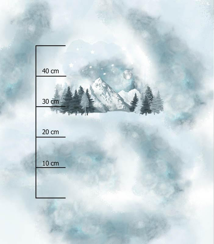 STROMY A HORY (ZIMA V HORÁCH) (75cm x 80cm)  panel teplákovina