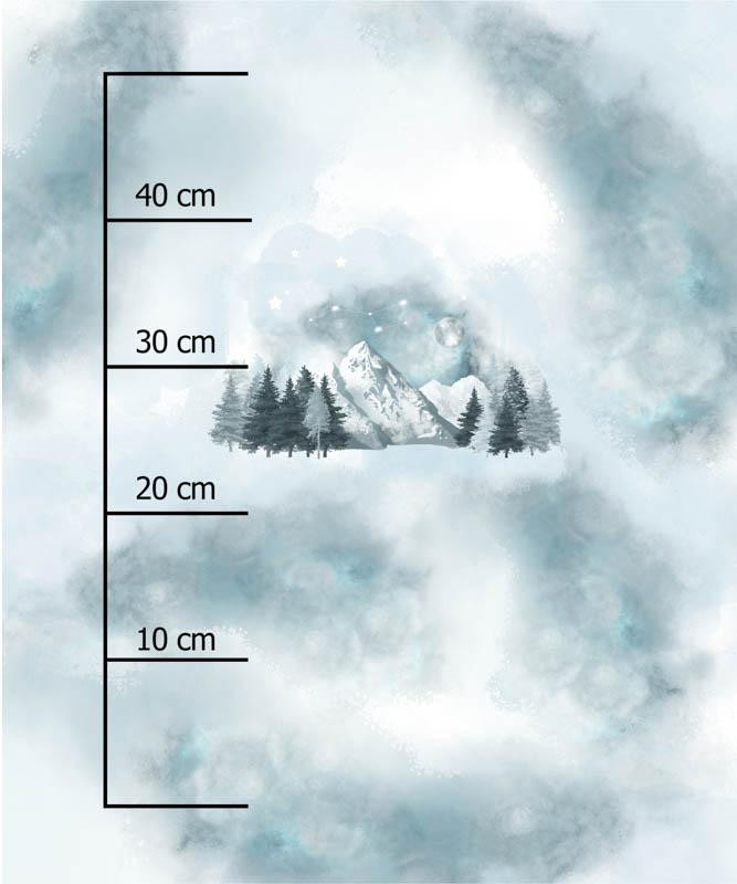 STROMY A HORY (ZIMA V HORÁCH) (50cm x 60cm)  panel teplákovina