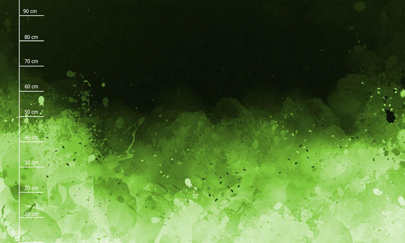 SKVRNY (zelený) / černý - PANORAMICKÝ PANEL (95cm x 160cm)