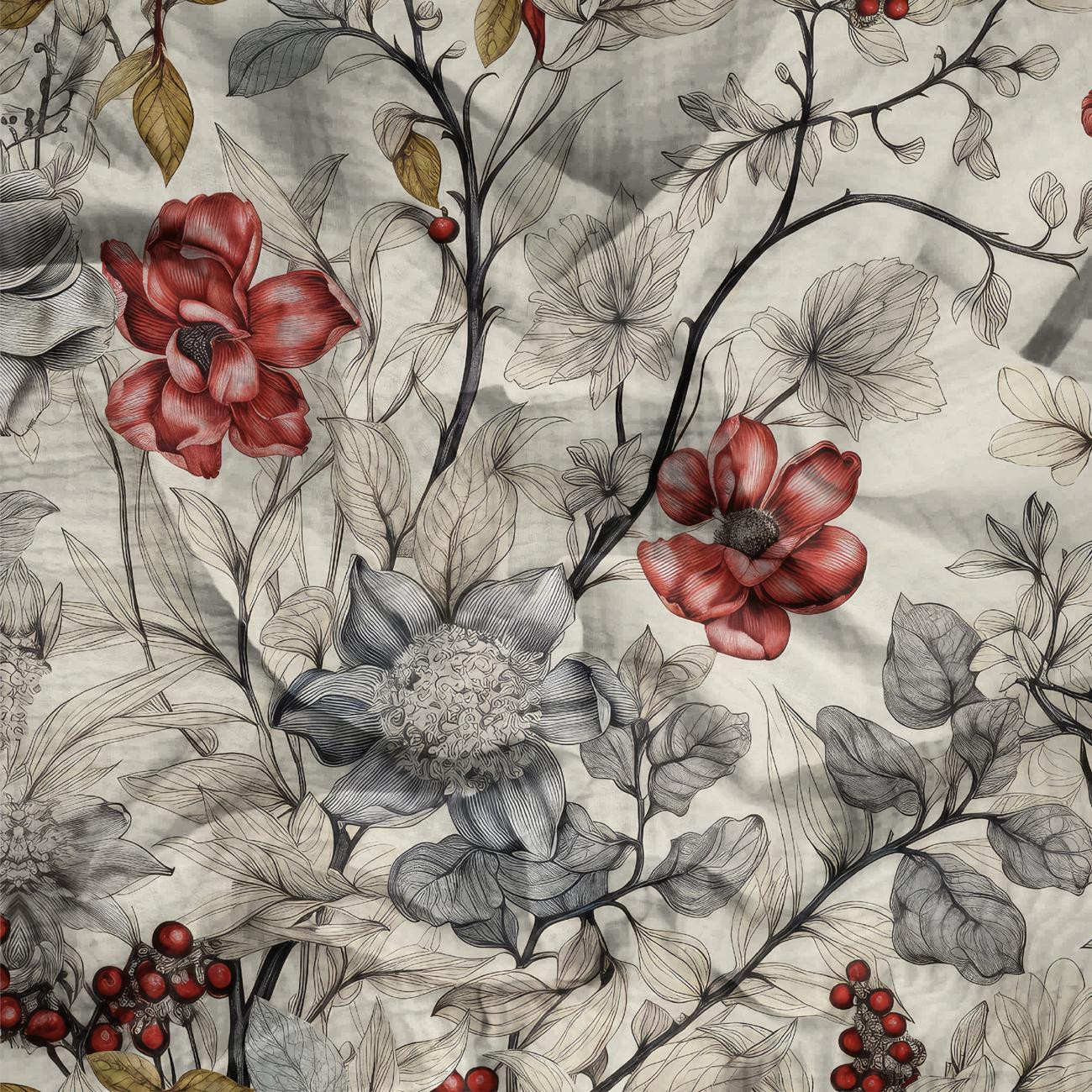 FLOWERS wz.16 - Mušelín bavlněný