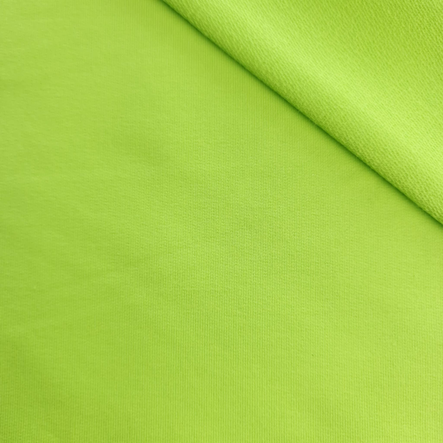 Prémiová teplákovina s jemnou smyčkou - GREEN NEON
