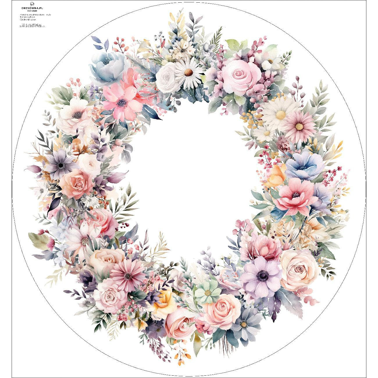 FLOWERS wz. 23 -  velký panel pro kruhovou sukni