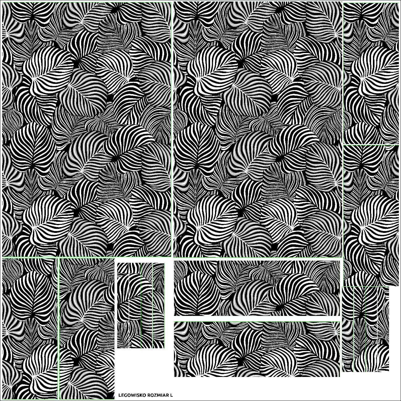 ZVÍŘECÍ POSTEL - LISTY ZEBRY - sada siti