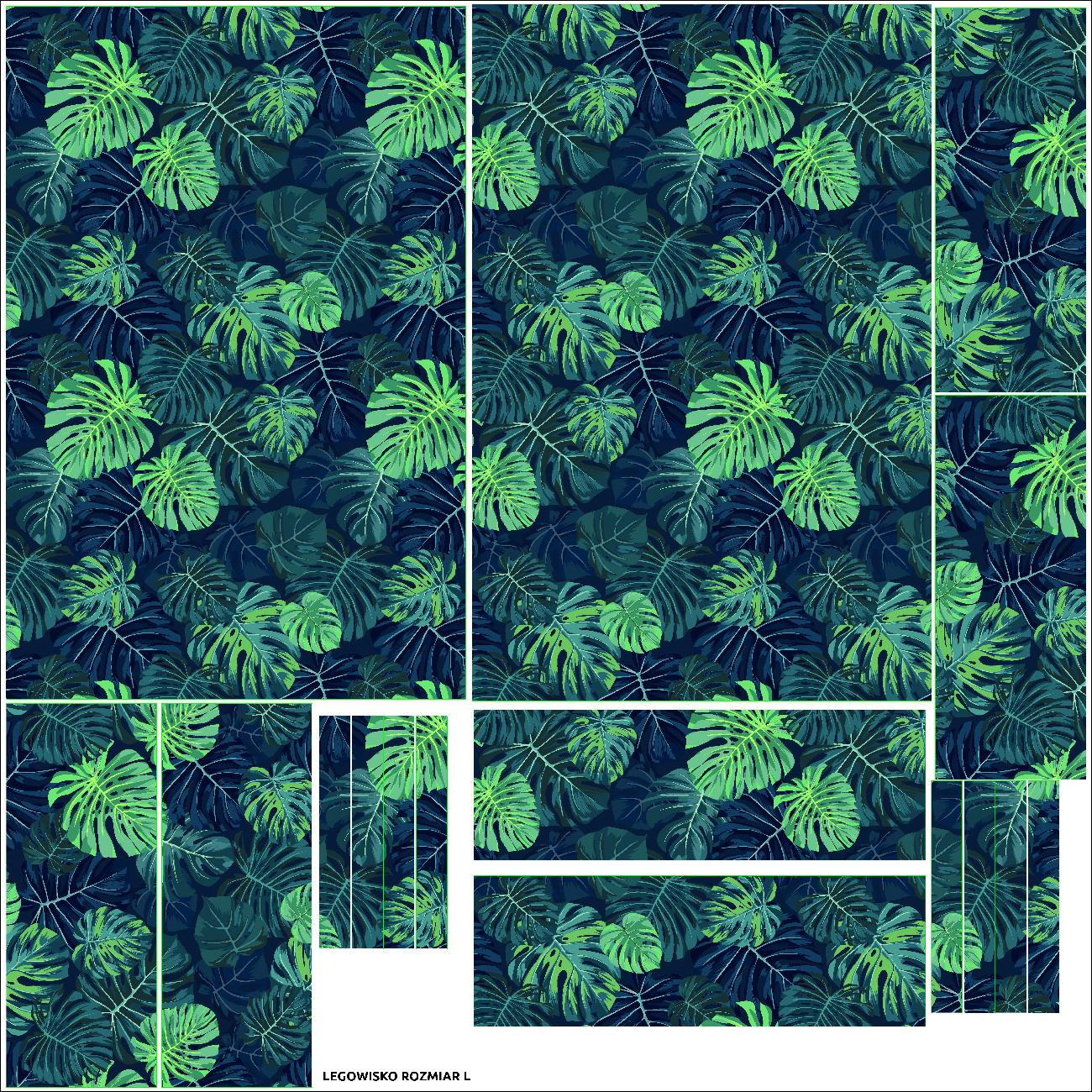 ZVÍŘECÍ POSTEL - MONSTERA 2.0 / navy - sada siti
