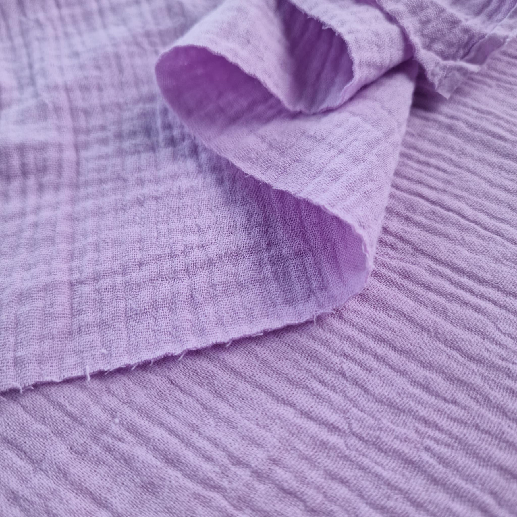 Mušelín bavlněný dvojitá gázovina - VIOLETOVÁ
