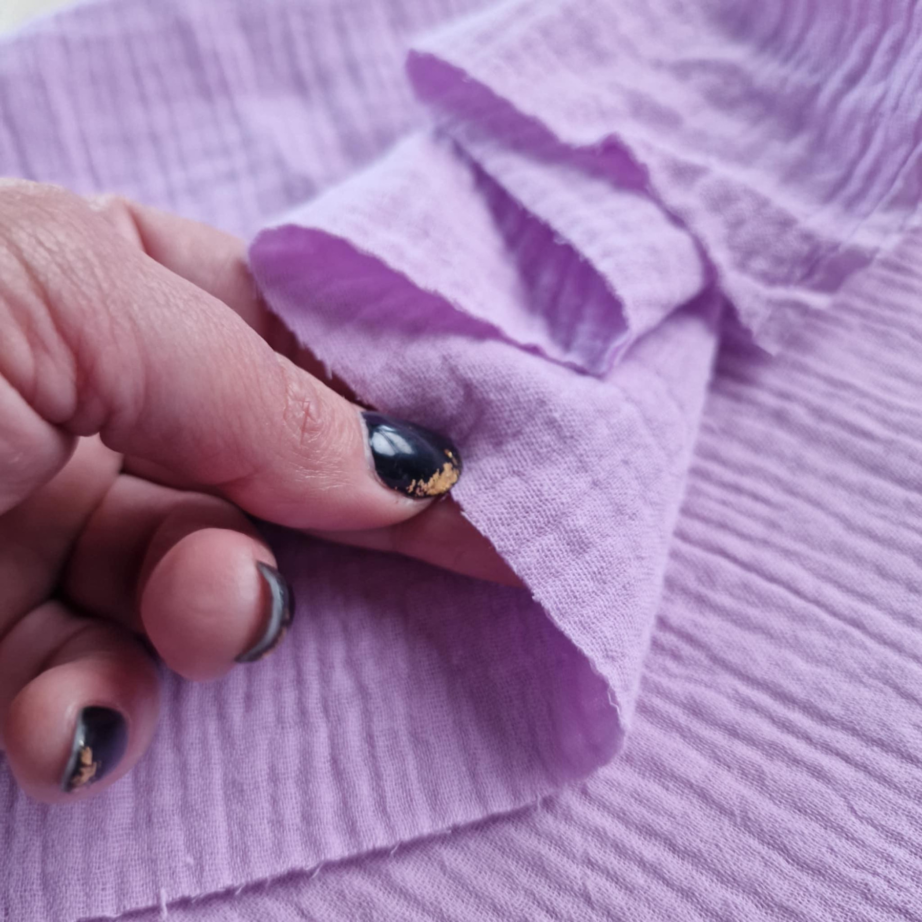 Mušelín bavlněný dvojitá gázovina - VIOLETOVÁ