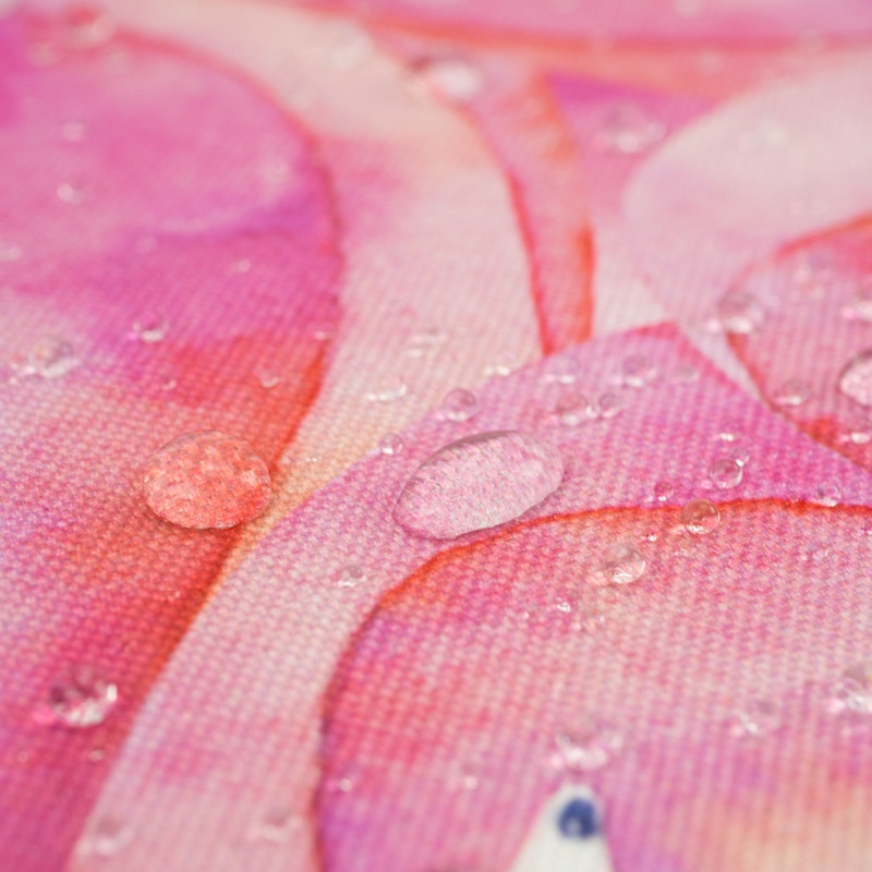 Růžový Plameňáci  - tkanina voděodolná