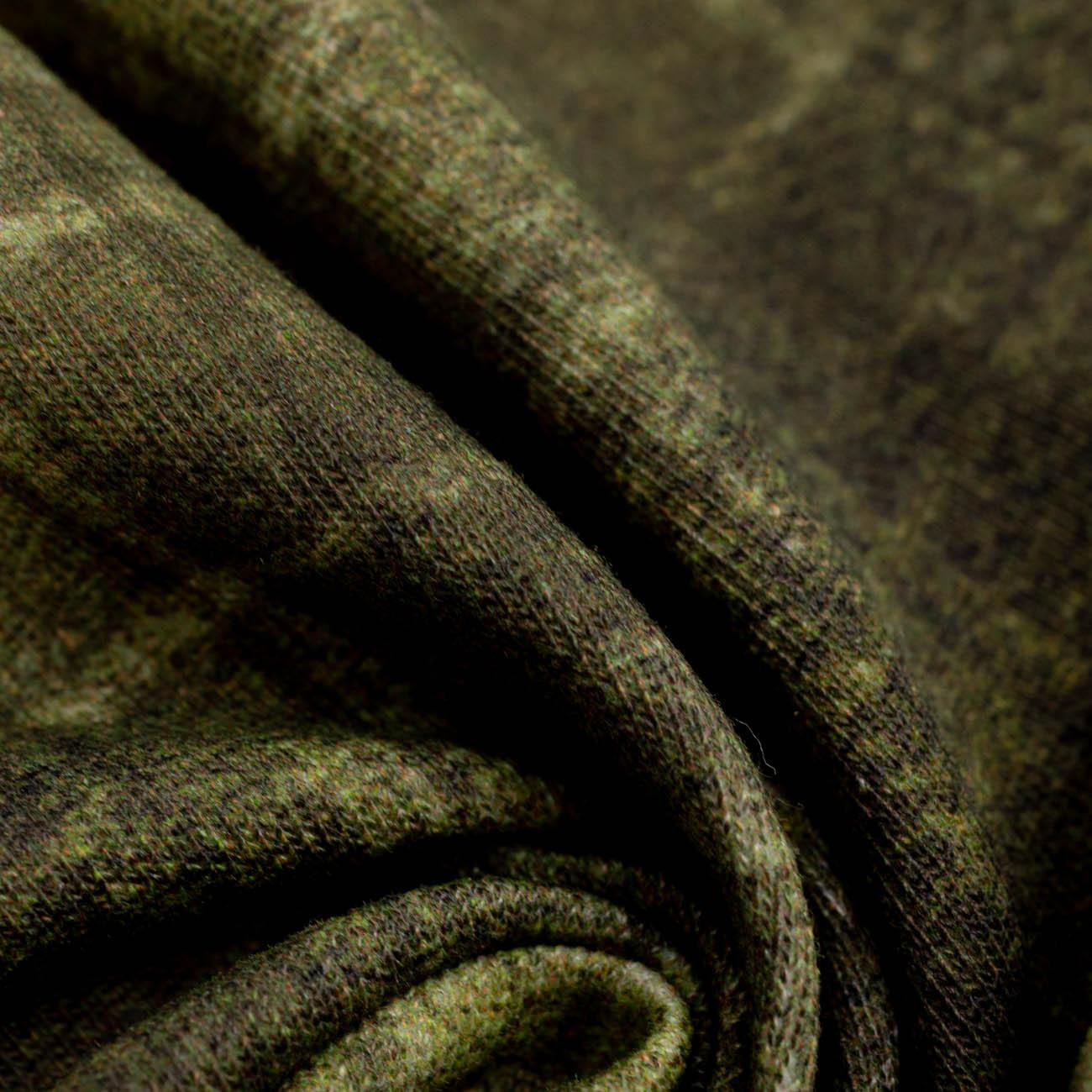 PODZIMNÍ KOSTKA / zelená (BARVY PODZIMU) - organický úplet single jersey s elastanem 