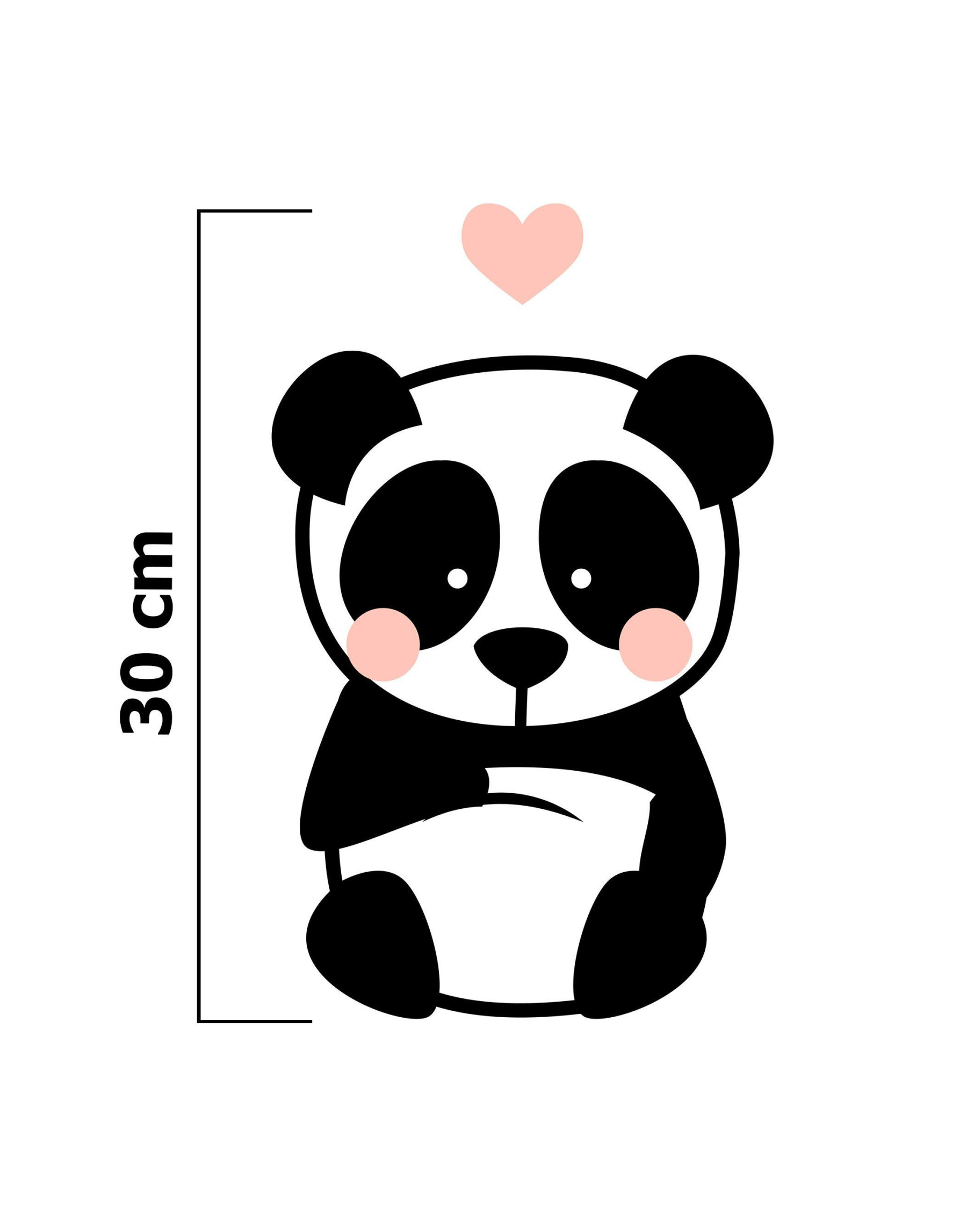 PANDA / Bledě RŮŽOVÁ VELIKOST "S" 30x45 cm - bílá (přední část) Sportovní úplet Slza