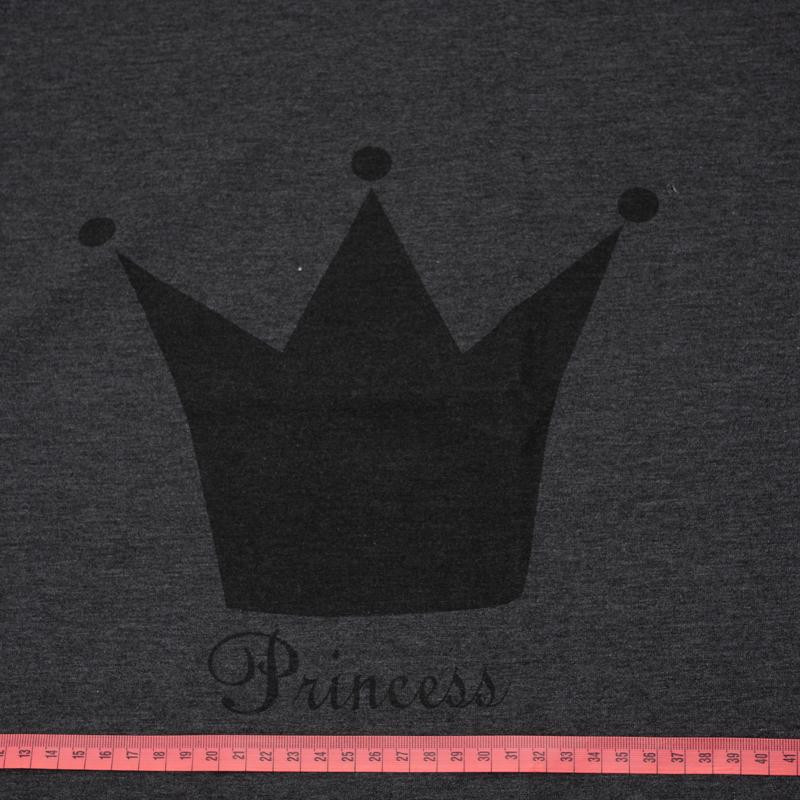 PRINCESS (grafit) "L" / grafit - panel single jersey TE210