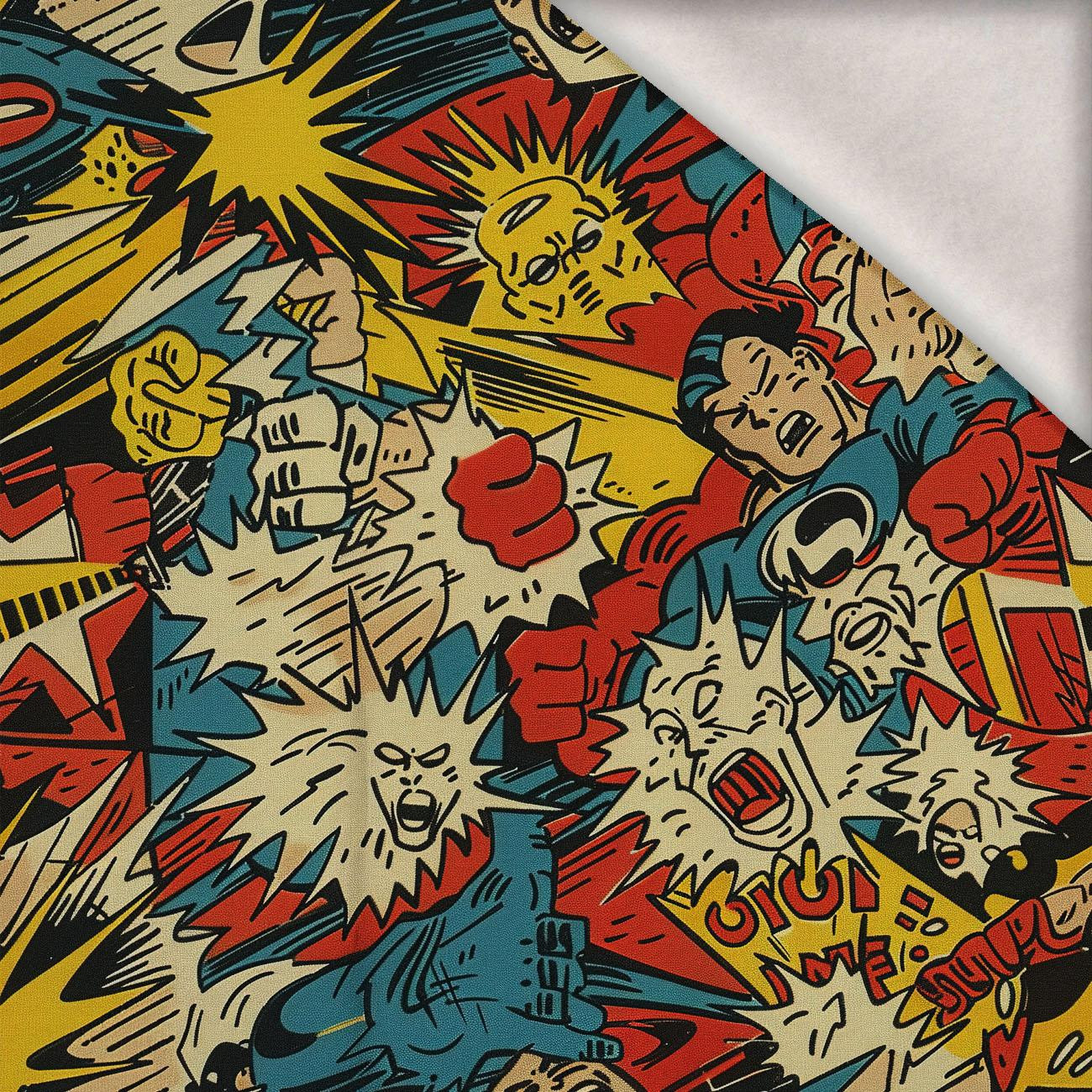 RETRO COMIC Vz.2 - teplákovina počesaná s elastanem ITY