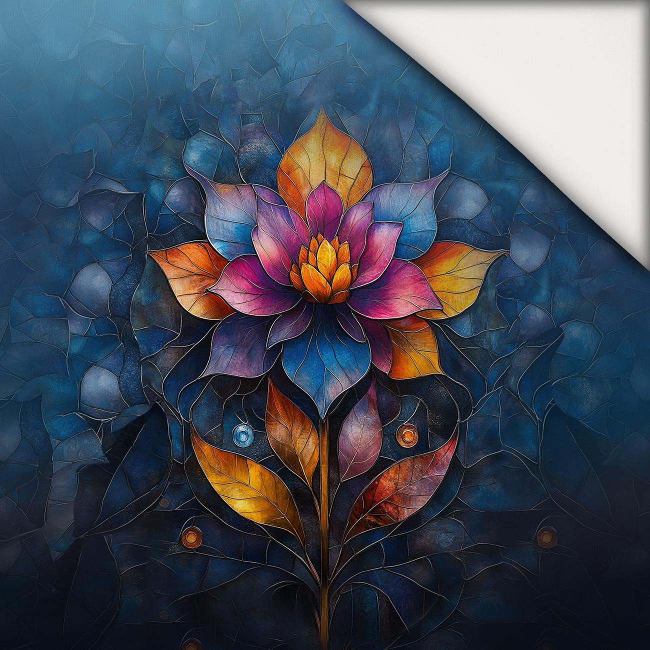 STAINED GLASS WZ.4 - panel (60cm x 50cm) lehký, česaný úplet