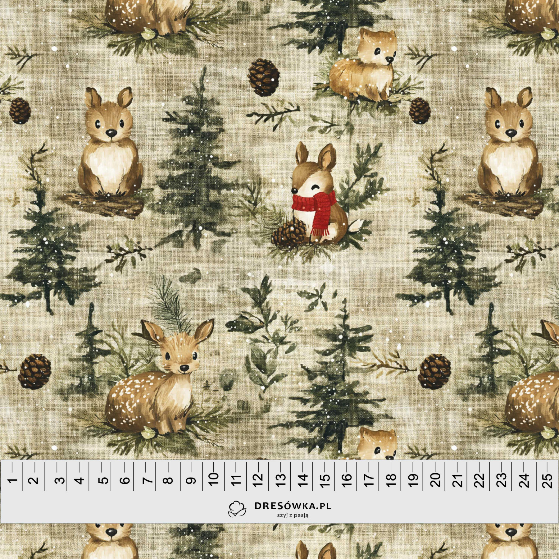 WINTER ANIMALS WZ.3 - lehký, česaný úplet