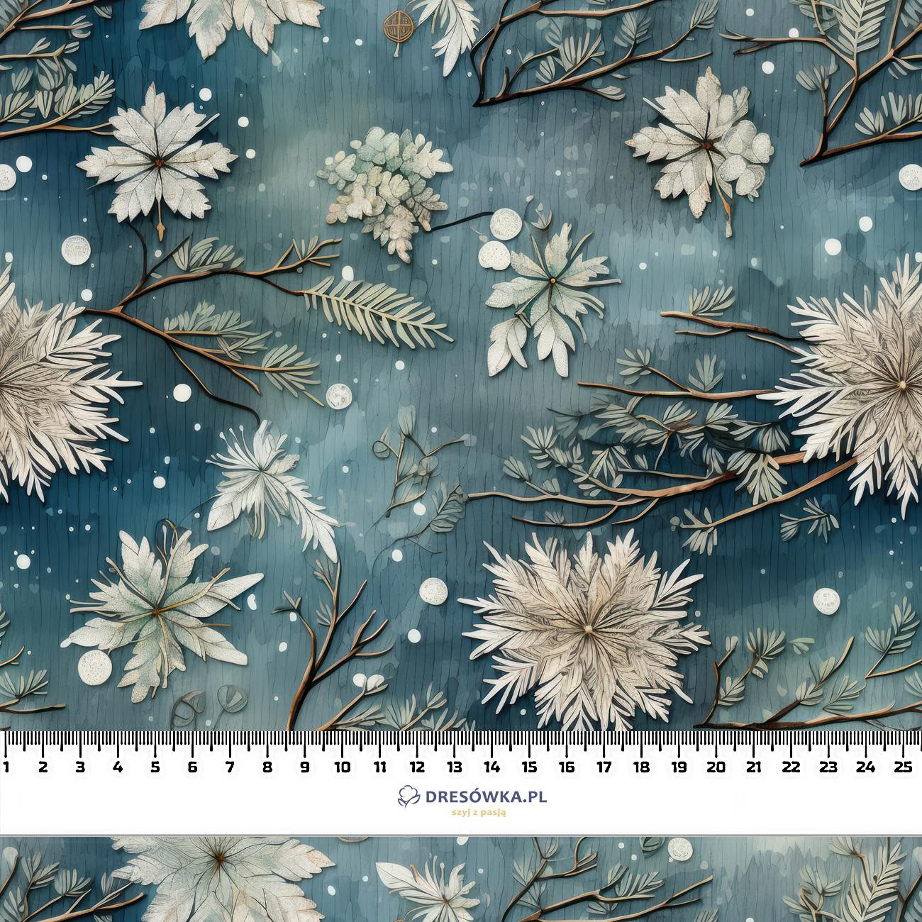 WINTER FLOWERS WZ.8 - Tkanina na ubrusy