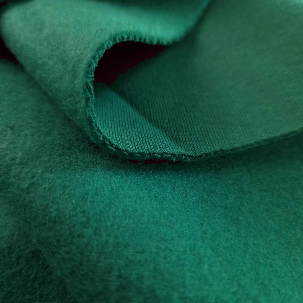 M-21 BOTTLE GREEN - silná teplákovina počesaná D300