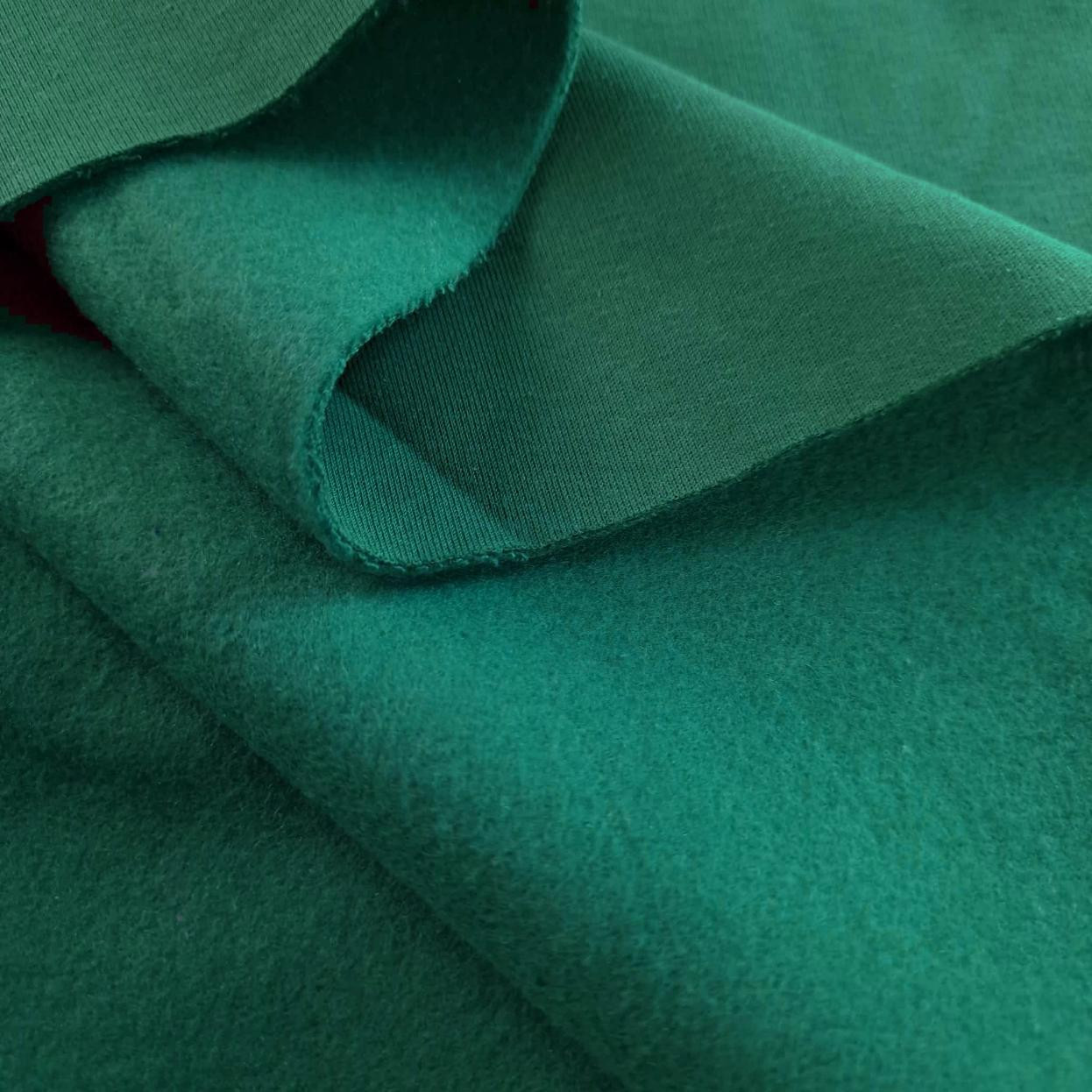 M-21 BOTTLE GREEN - silná teplákovina počesaná D300