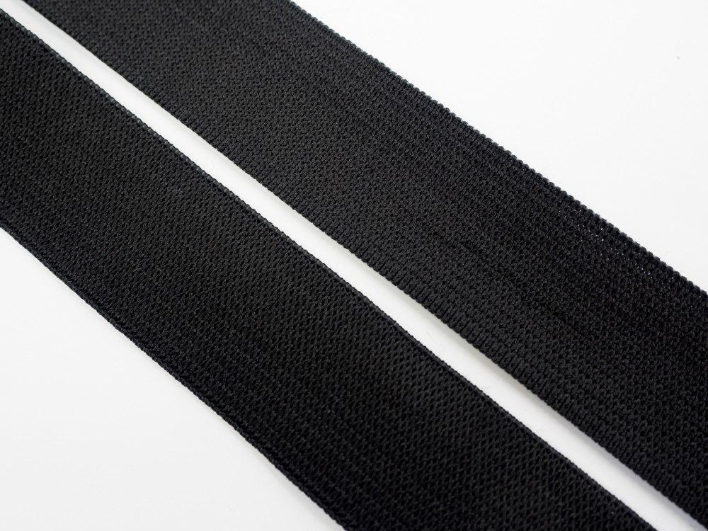 Guma pletená plochá 25mm - ČERNÁ