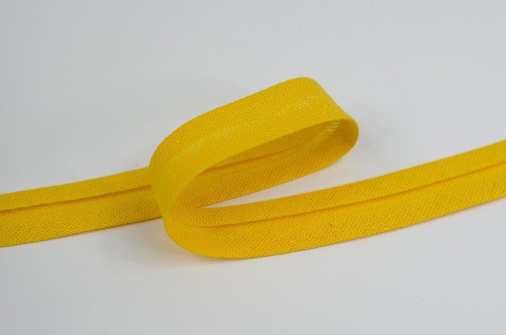 Lemovka bavlněná 15mm- kanárkově žlutá