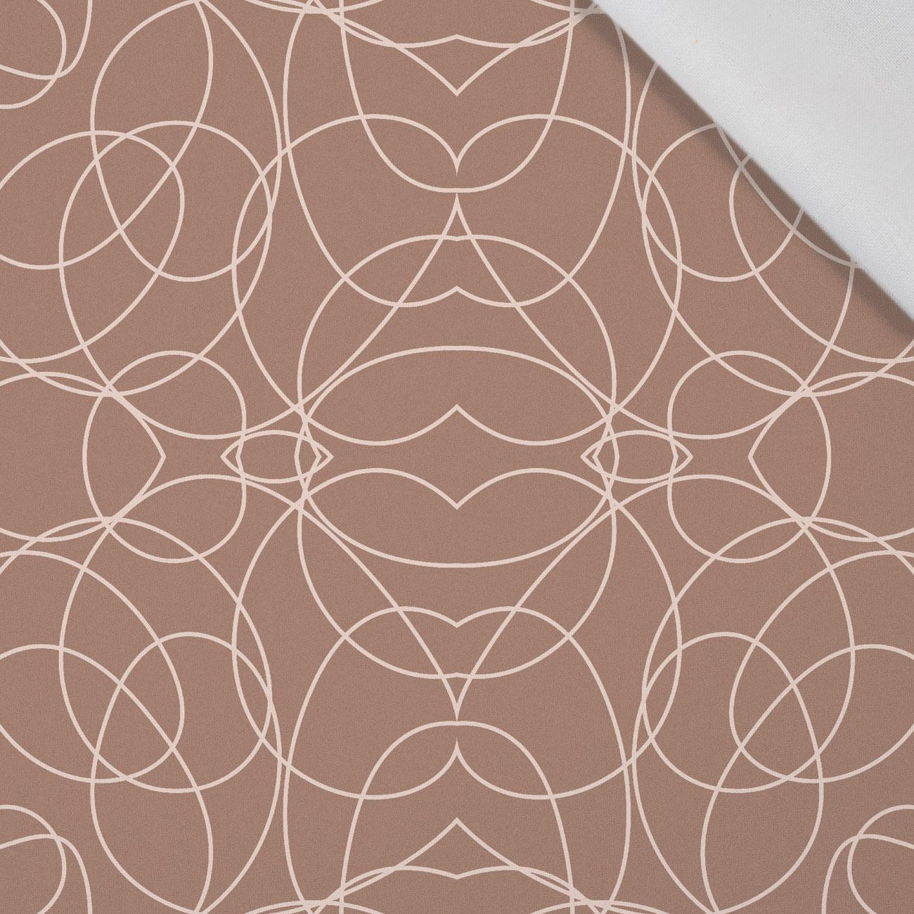 Geometric /Mocha Mousse - tkanina bawełniana Geometric /Mocha Mousse - tkanina bawełniana