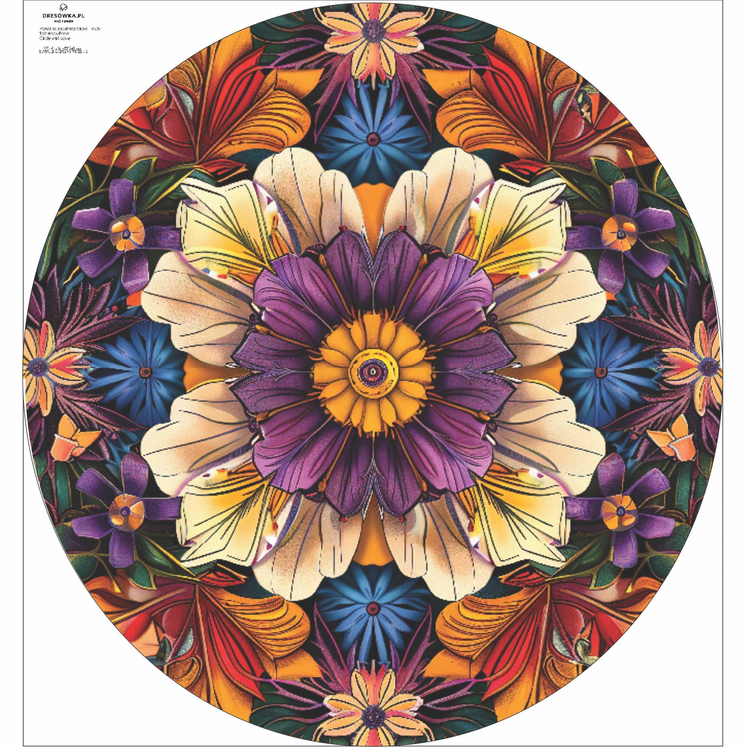 COLORFUL FLOWERS vz.4- panel pro kruhovou sukni