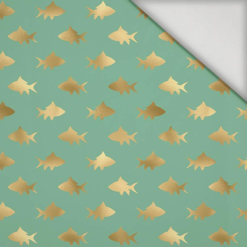 ZLATÉ RYBIČKY (ZLATÝ OCEÁN) / mentolová - lycra 300g ZLATÉ RYBIČKY (ZLATÝ OCEÁN) / mentolová - lycra 300g