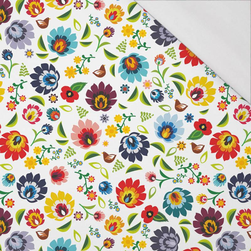 FOLK ŁOWICKI MINI / biały - organický úplet single jersey s elastanem 