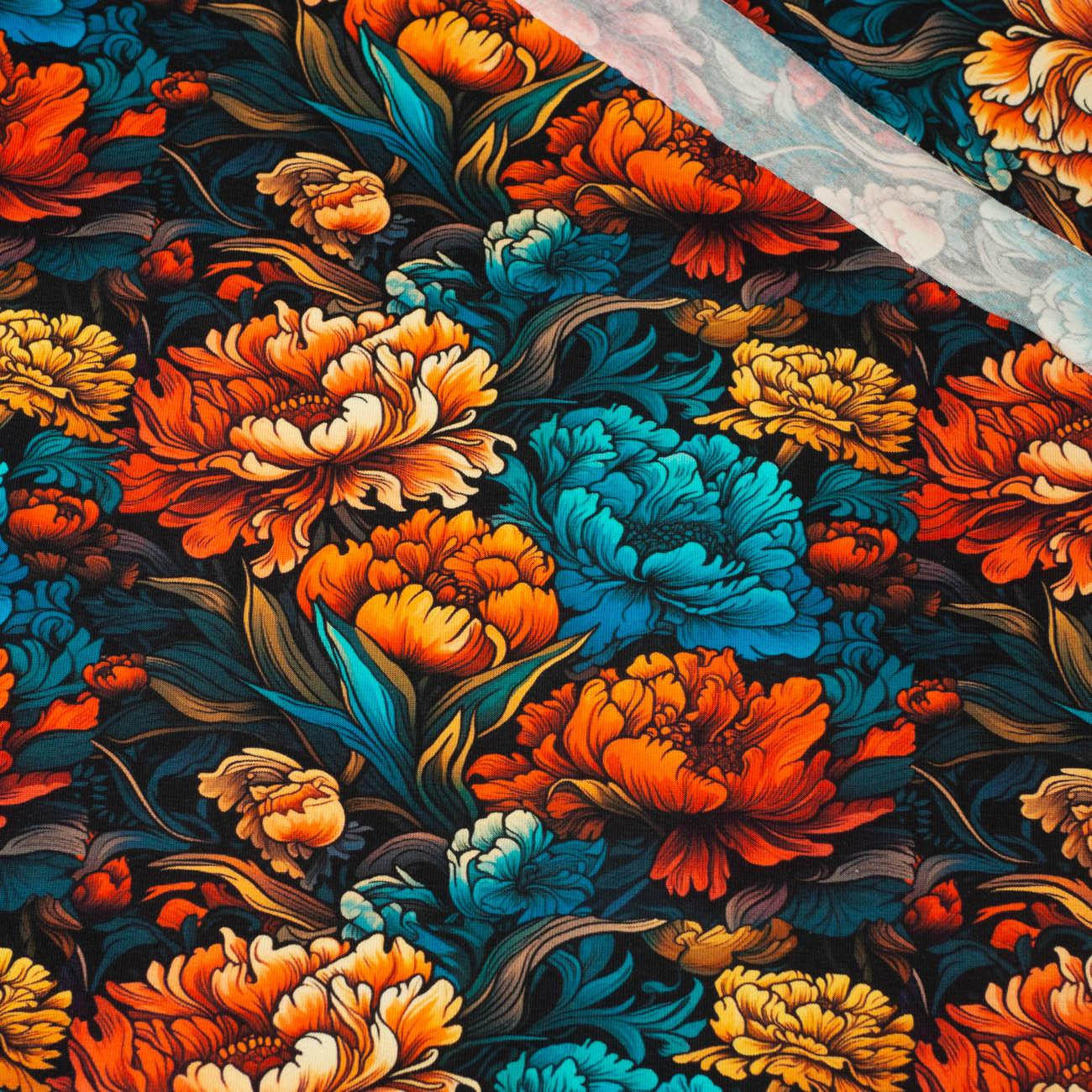 VINTAGE CHINESE FLOWERS VZ. 1 - single jersey
