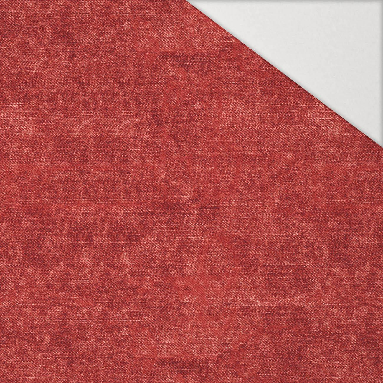 ACID WASH / červená - Hydrofobní česaná teplákovina ACID WASH / červená - Hydrofobní česaná teplákovina