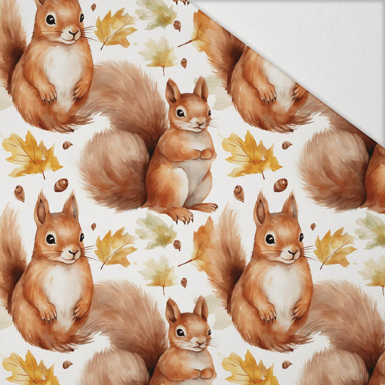PASTEL SQUIRREL - Hydrofobní česaná teplákovina PASTEL SQUIRREL - Hydrofobní česaná teplákovina