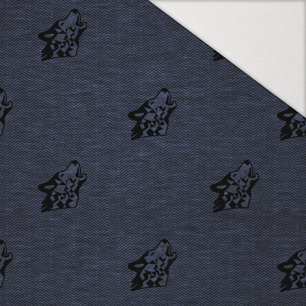WOLF / NOČNÍ VOLÁNÍ / jeans - Hydrofobní česaná teplákovina WOLF / NOČNÍ VOLÁNÍ / jeans - Hydrofobní česaná teplákovina