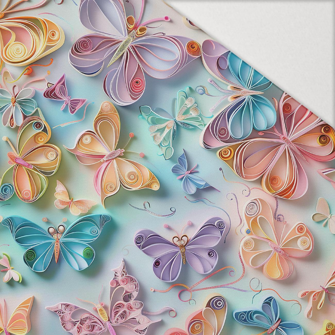 PAPER BUTTERFLIES - Hydrofobní česaná teplákovina PAPER BUTTERFLIES - Hydrofobní česaná teplákovina