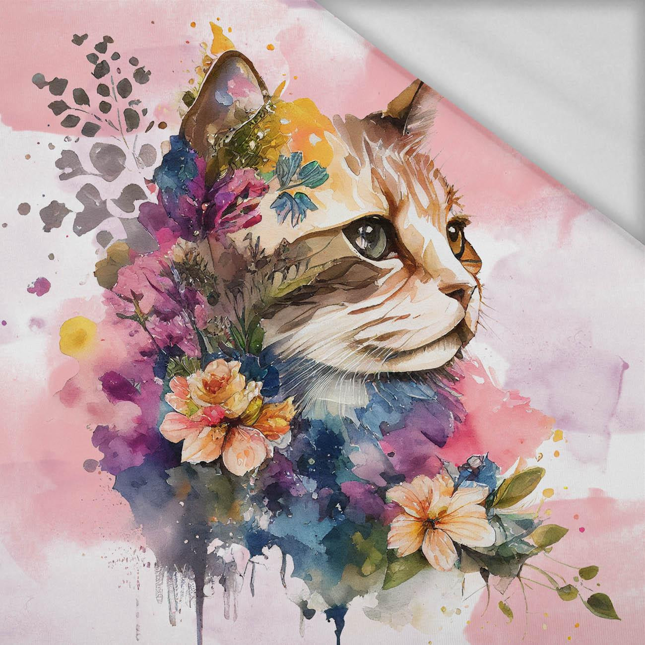 WATERCOLOR CAT VZ. 1 - Paneel (60cm x 50cm) - Thermo lycra