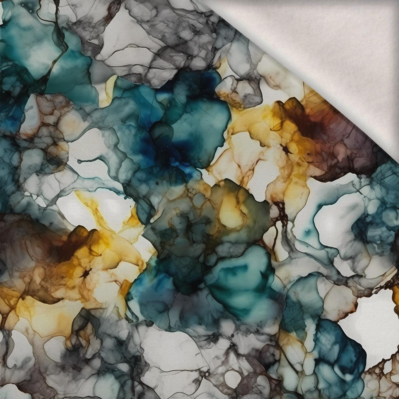 ALCOHOL INK VZ. 1 - teplákovina počesaná s elastanem ITY