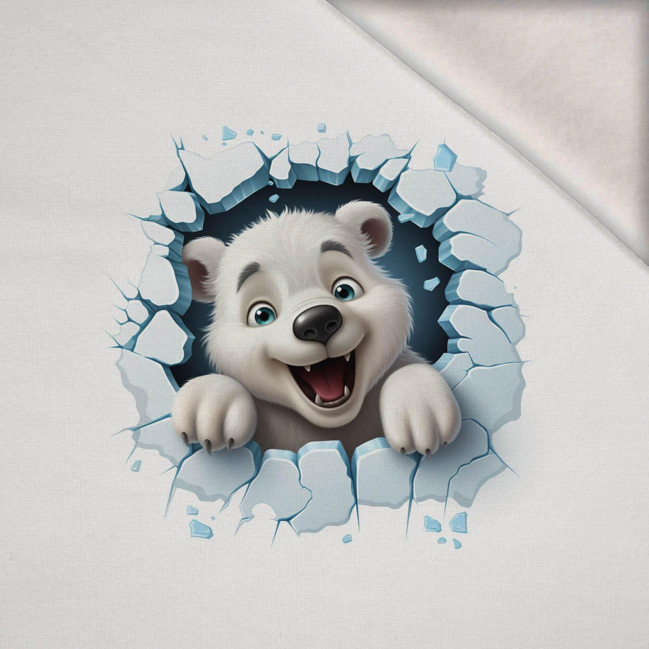 HAPPY BEAR - panel (60cm x 50cm) teplákovina počesaná s elastanem ITY