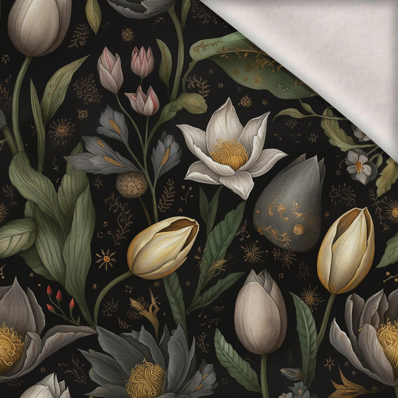 SPRING FLOWERS VZ. 1 - teplákovina počesaná s elastanem ITY