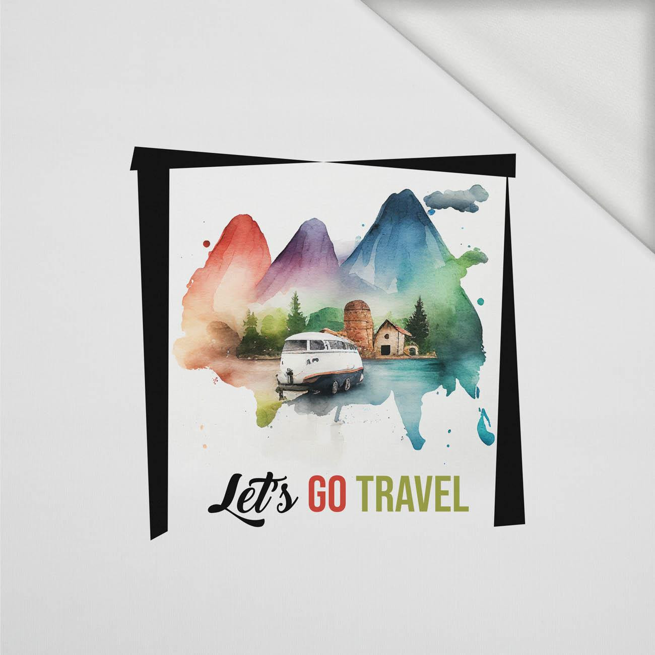 LET'S GO TRAVEL - panel (75cm x 80cm) teplákovina