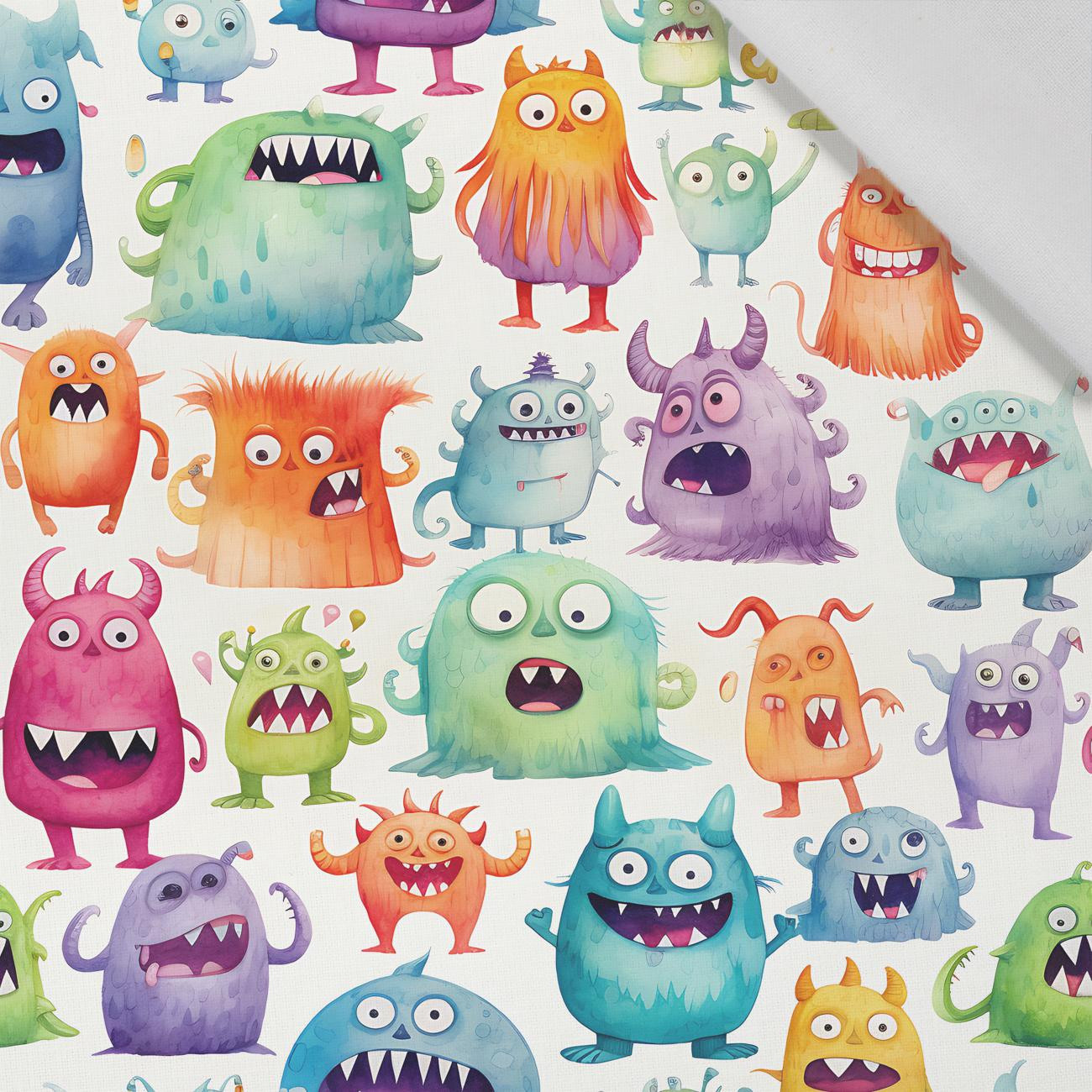 FUNNY MONSTERS VZ. 1 - tkanina bawełniana FUNNY MONSTERS VZ. 1 - tkanina bawełniana