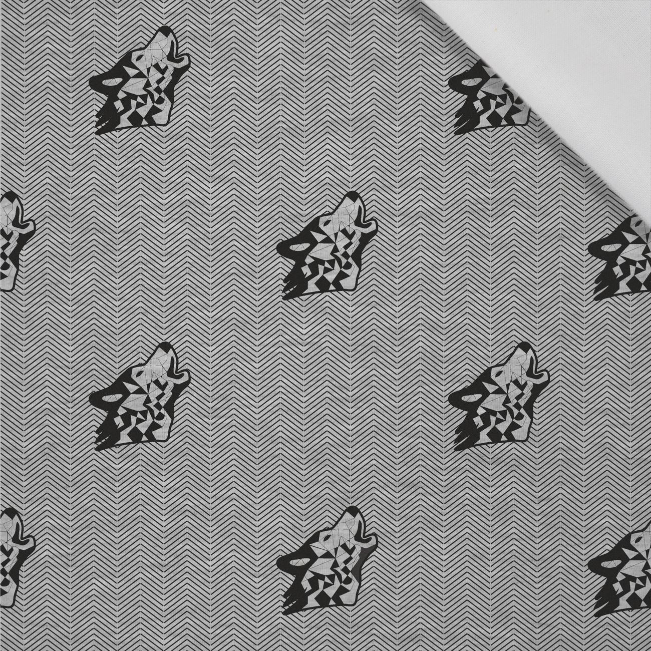 WOLF / NOČNÍ VOLÁNÍ / šedá - tkanina bawełniana WOLF / NOČNÍ VOLÁNÍ / šedá - tkanina bawełniana