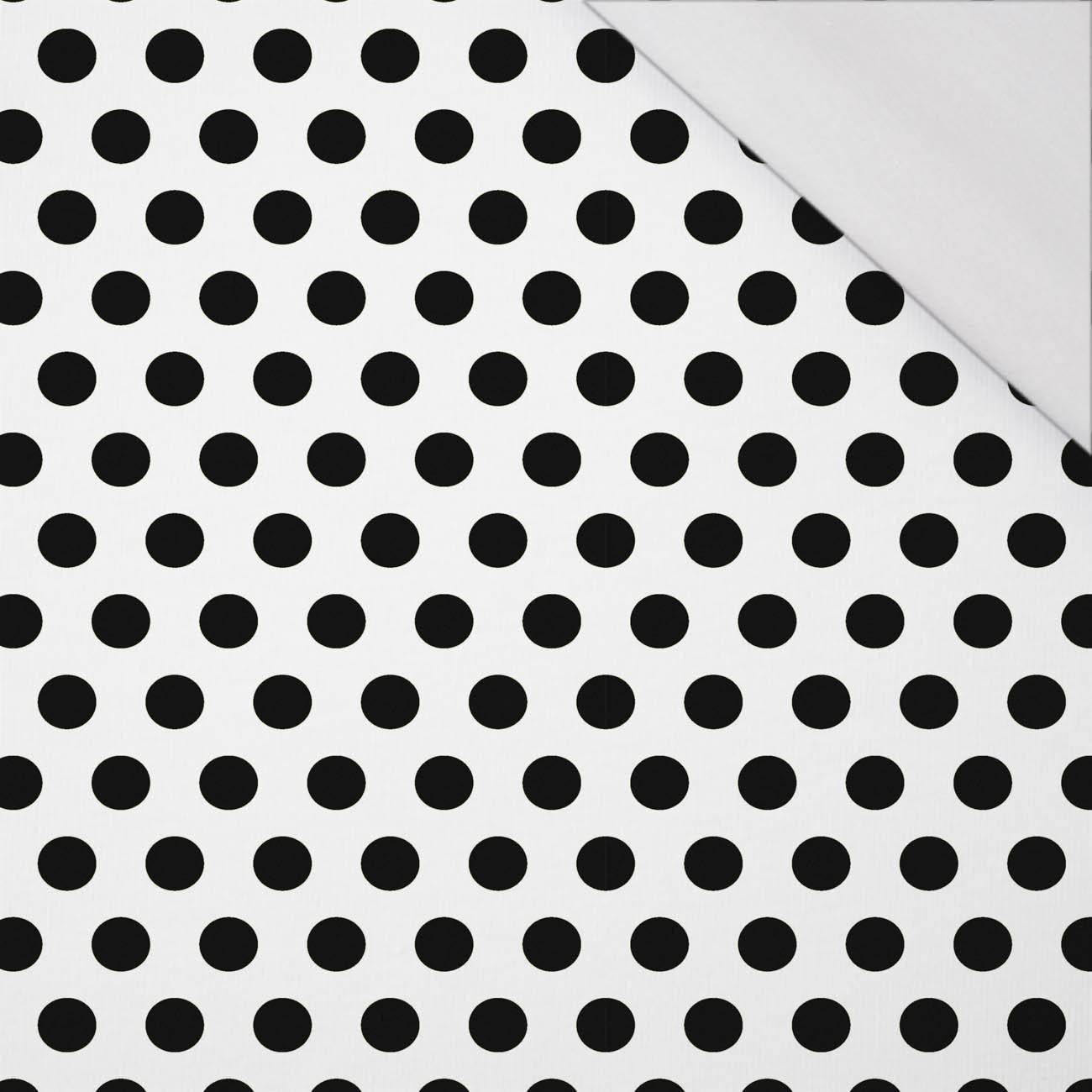 PUNTÍKY / bílá - organický úplet single jersey s elastanem 