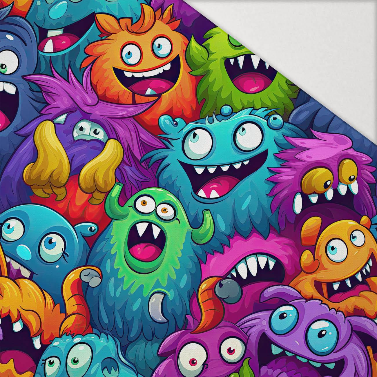CRAZY MONSTERS VZ. 2 - Hydrofobní česaná teplákovina CRAZY MONSTERS VZ. 2 - Hydrofobní česaná teplákovina