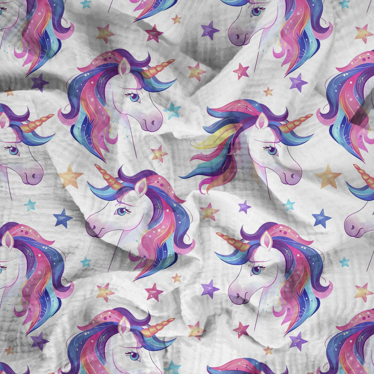 FAIRY WORLD wz.5 (UNICORN) - Mušelín bavlněný