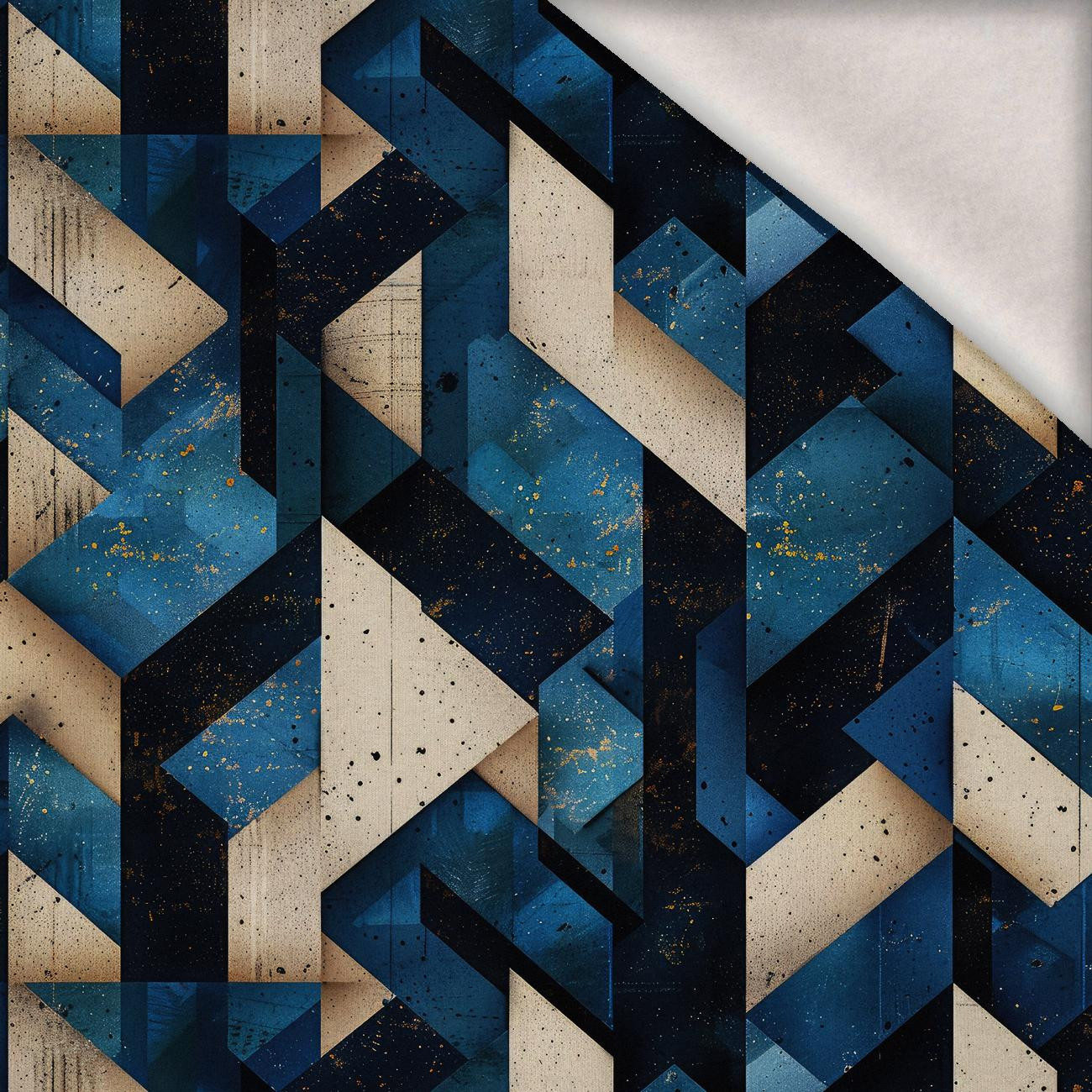 GEOMETRIC WZ. 2 - teplákovina počesaná s elastanem ITY