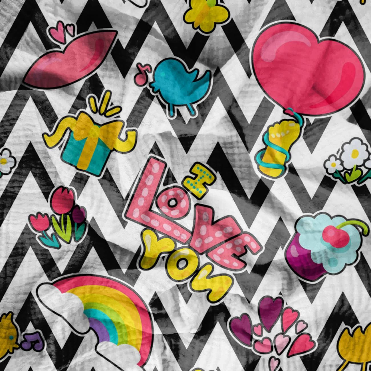 BAREVNÉ NÁLEPKY VZ. 3 - Mušelín bavlněný