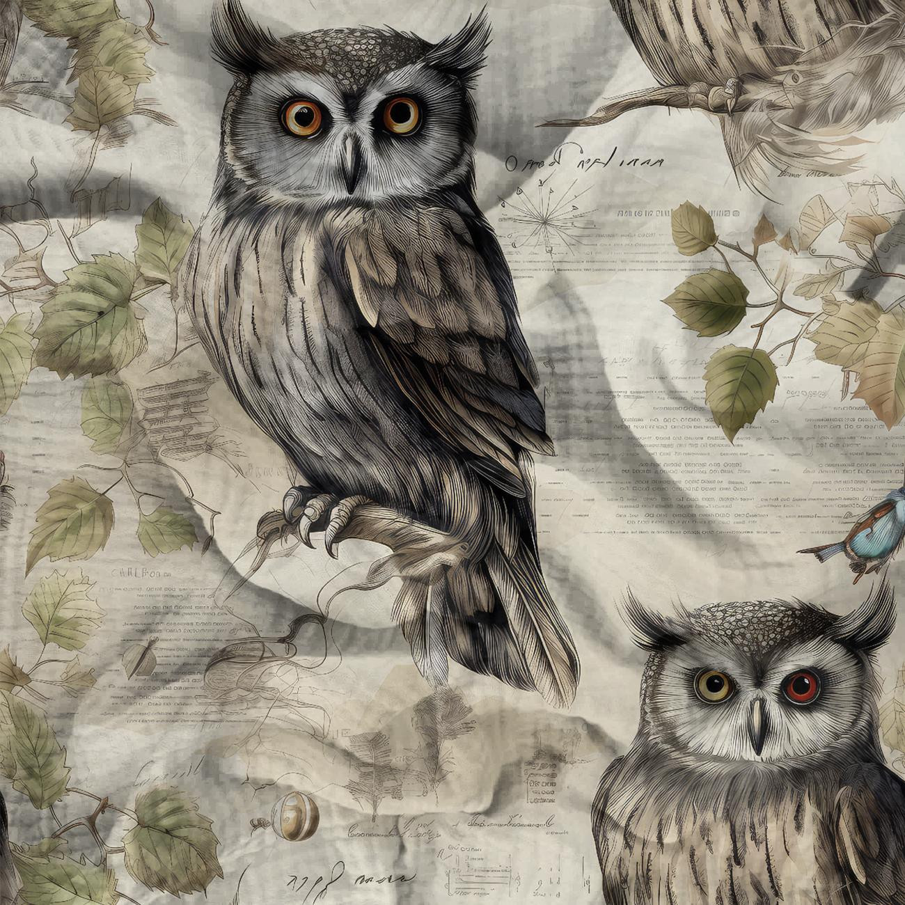 PASTEL BIRDS VZ. 4 (OLW) - Mušelín bavlněný