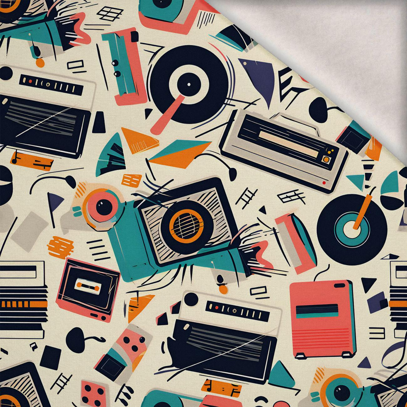 RETRO MUSIC - teplákovina počesaná s elastanem ITY